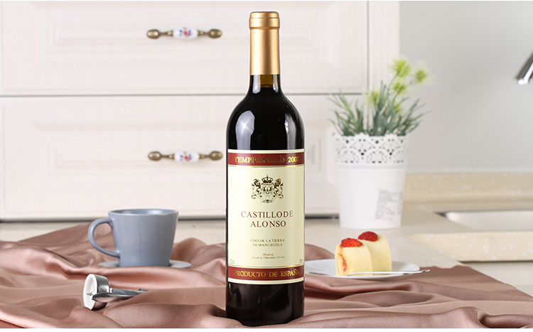 西班牙原装进口 阿隆索 干红葡萄酒 750ML/瓶