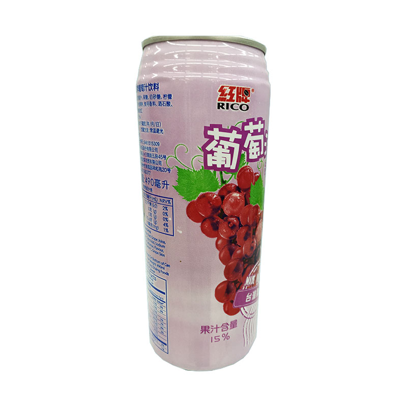 台湾地区 红牌 葡萄汁饮料 490ml/听