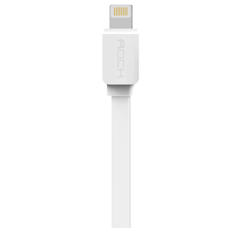 洛克（ROCK） USB数据线 苹果手机充电线 适用于苹果手机 1米 白色