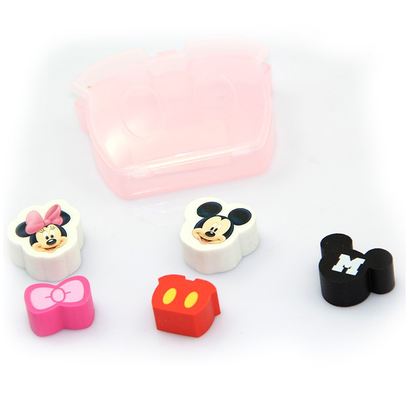 修正用品 橡皮擦 迪士尼(disney)橡皮擦 迪士尼 米奇米妮造型盒装橡皮