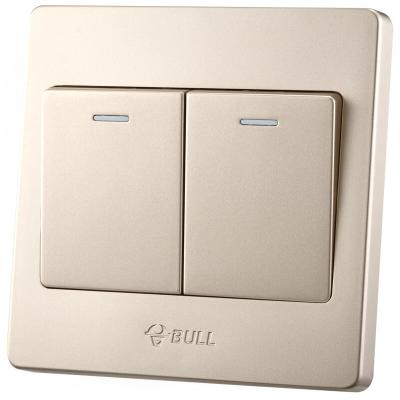 公牛(bull) 双开单控带荧光墙壁开关 g07k211y(u6)