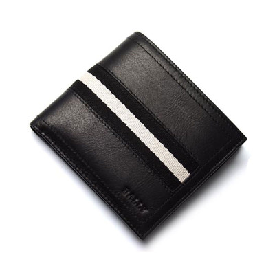 全球购 巴利(bally)男士牛皮条纹经典短款钱包tolooi 290系列